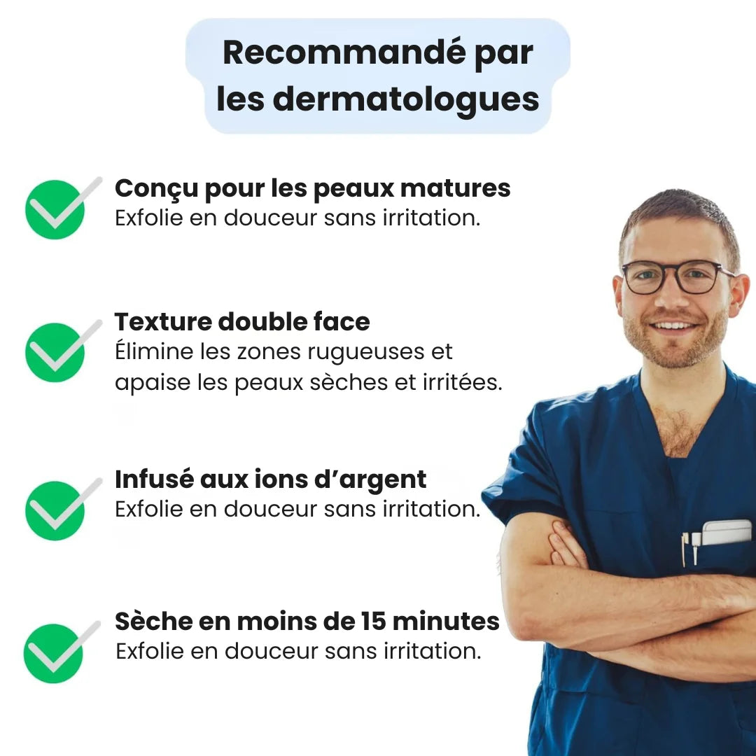 PureScrub™ - Serviette de douche exfoliante antibactérienne